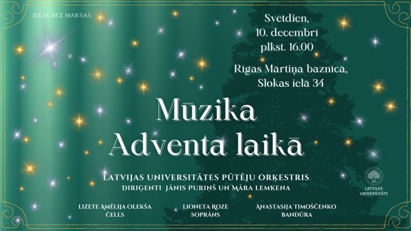 LU pūtēju orķestris aicina uz "Adventa laika mūziku"