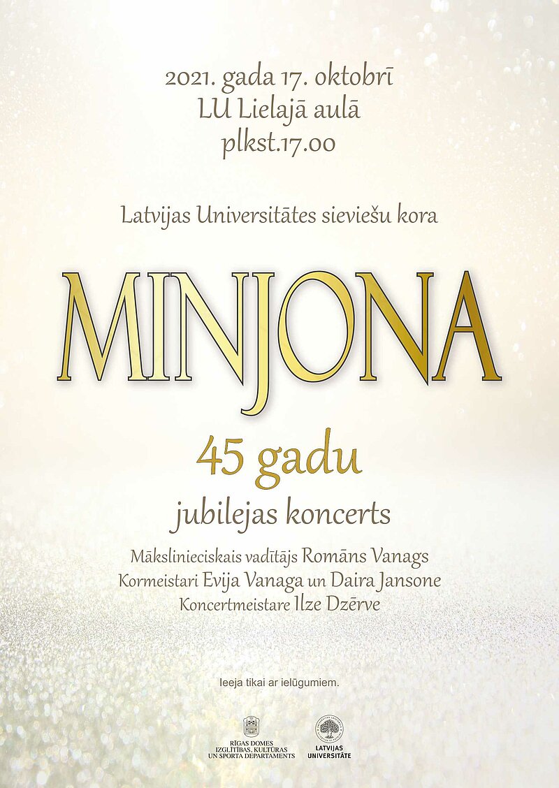 PĀRCELTS! Sieviešu koris "Minjona" aicina uz 45 gadu jubilejas koncertu