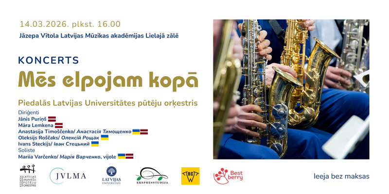 Latviešu un ukraiņu koponistu mūzika koncertā "Mēs elpojam kopā"