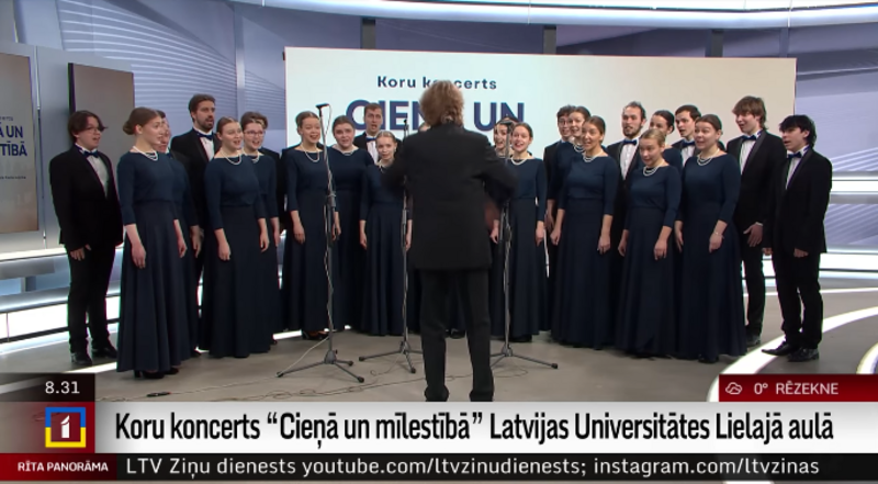 LTV1 – Raimonda Paula kormūzikai veltīts koncerts LU Lielajā aulā