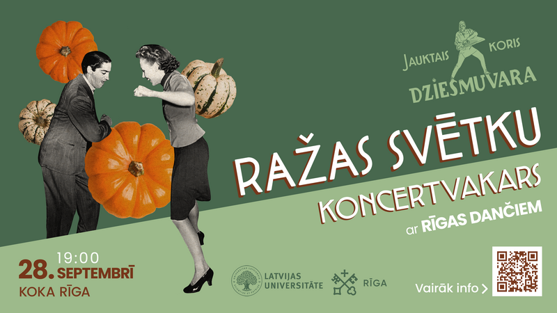 Latvijas Universitātes jauktais koris "Dziesmuvara" aicina uz "Ražas Svētku Koncertvakaru"