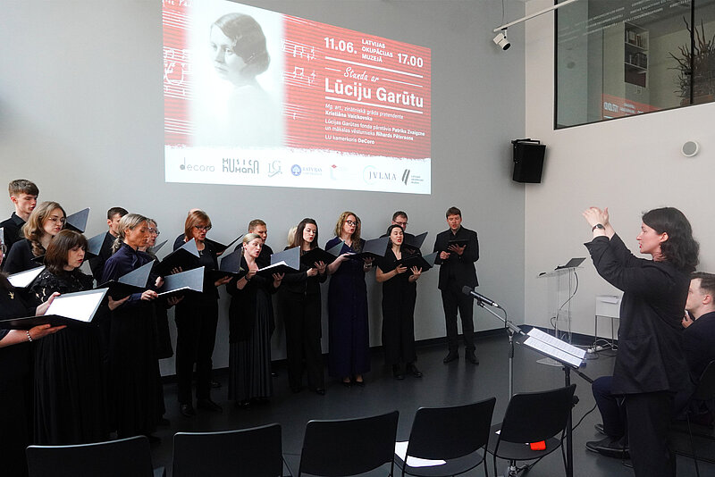 LU kamerkoris "DeCoro" uzstājās konferencē "Stunda ar Lūciju Garūtu"
