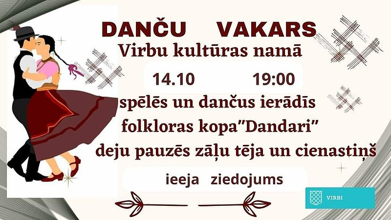 LU fokloras deju kopa  "Dandari" aicina uz dančiem Virbos