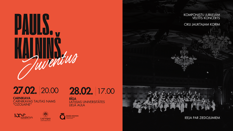 LU jauktais koris "Juventus" aicina apmeklēt koncertus Rīgā un Carnikavā