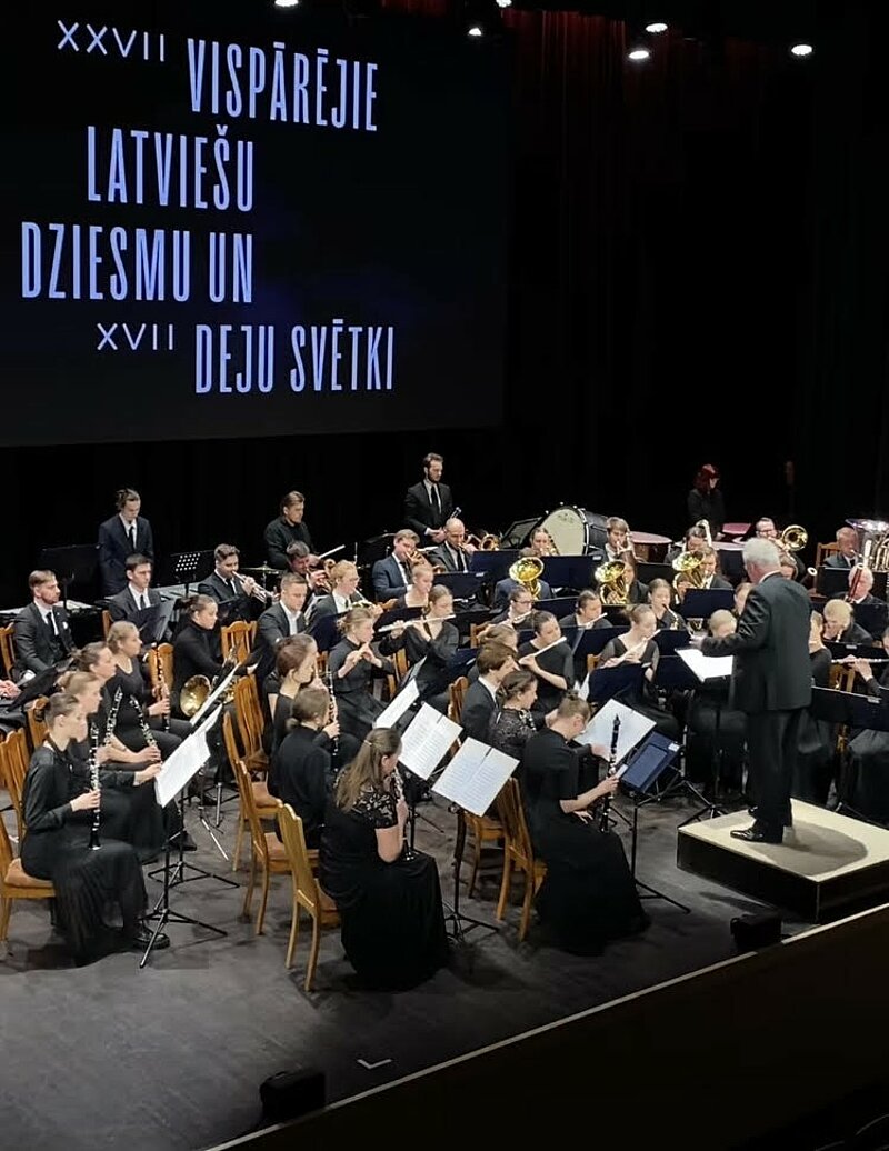 Latvijas Universitātes Pūtēju Orķestris iegūst pārbaudes skatē I pakāpi