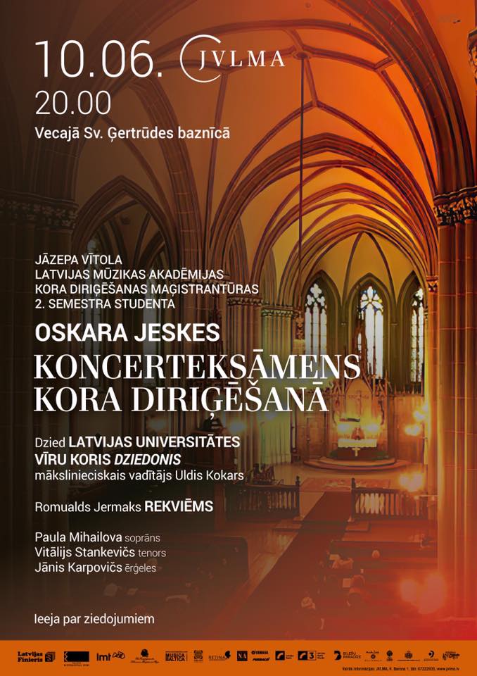 Vīru kora Dziedonis koncerta afiša